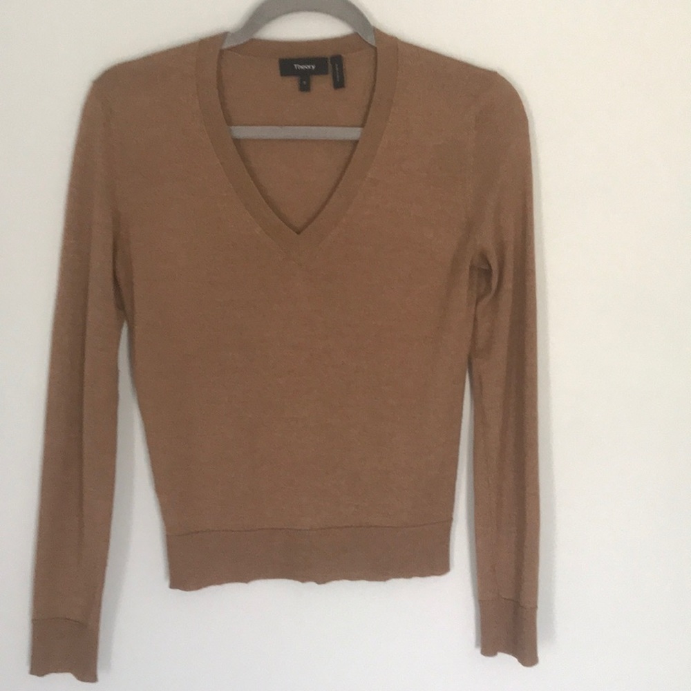 Theory sweater in tan